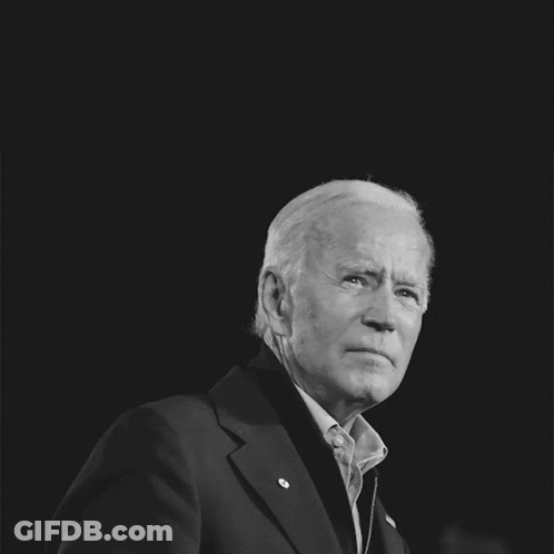 Black And White Joe Biden With Quote GIF