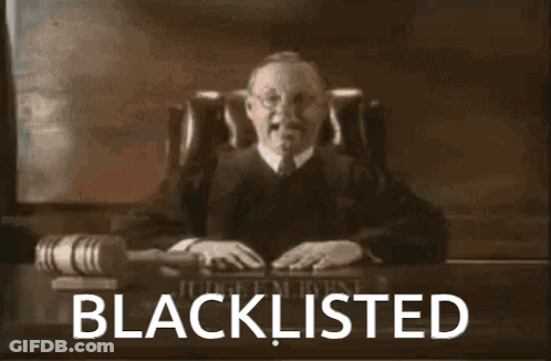 Black And White Judge Blacklisted GIF