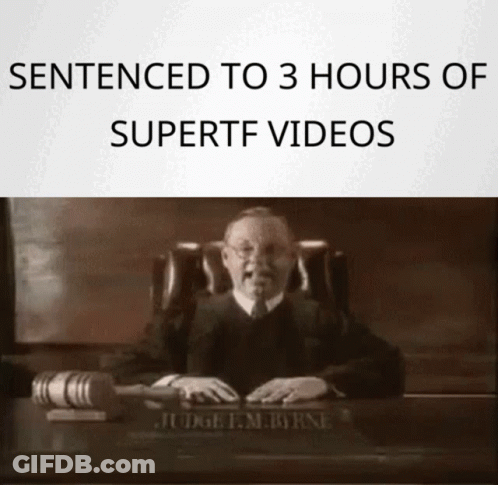Black And White Judge Sentenced To 3 Hours Of Supertf Videos GIF