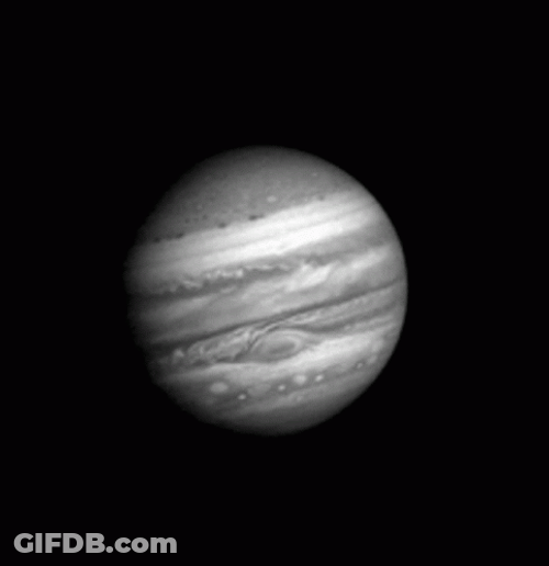 Black And White Jupiter GIF