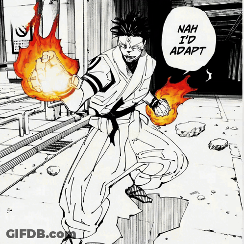 Black And White Karate Man Saying Nah I'd Adapt GIF
