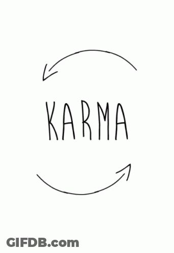Black And White Karma With Two Arrows GIF