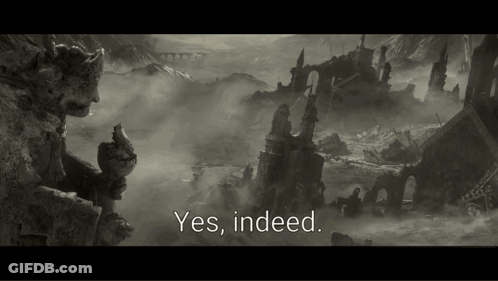 Black And White Landscape Saying Yes Indeed GIF