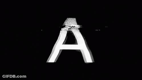Black And White Letter A GIF