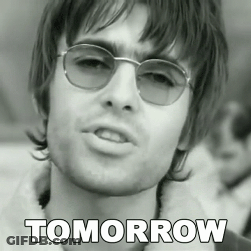 Black And White Liam Gallagher Tomorrow GIF