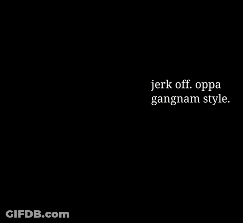 Black And White Lion Jerk Off Oppa Gangnam Style GIF