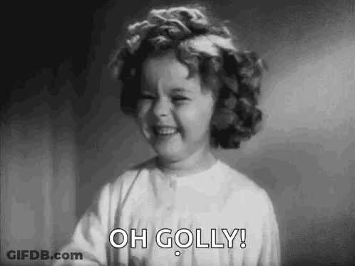 Black And White Little Girl Funny Face Oh Golly GIF