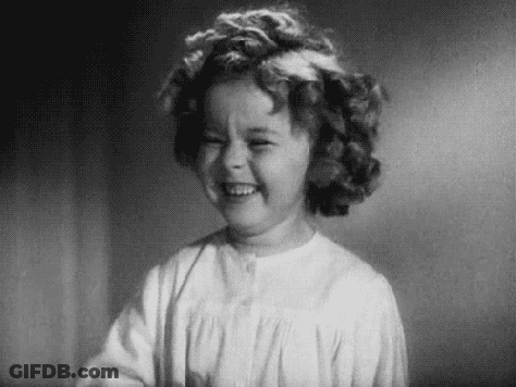 Black And White Little Girl Laughing GIF