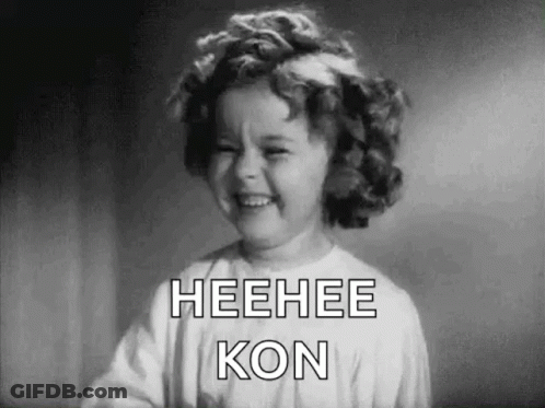 Black And White Little Girl Laughing Heehee Kon GIF