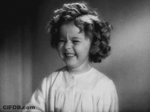 Black And White Little Girl Laughing GIF