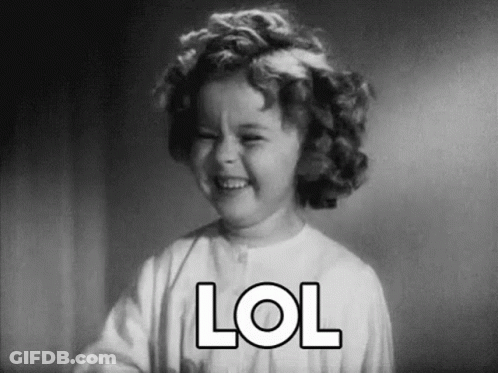 Black And White Little Girl Laughing LOL GIF