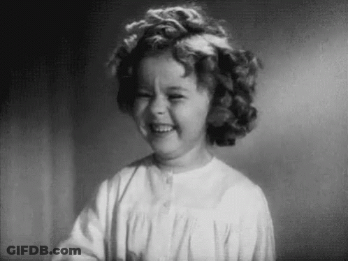 Black And White Little Girl Laughing GIF