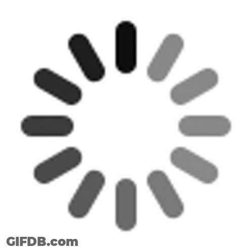 Black And White Loading Icon With Circle Of Dots GIF