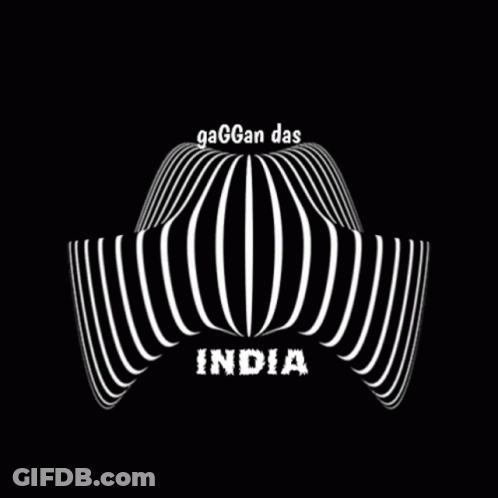 Black And White Logo Saying Gagan Das India GIF