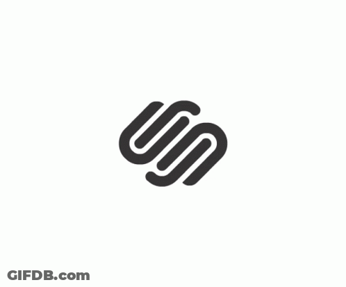 Black And White Logo With Letter S GIF