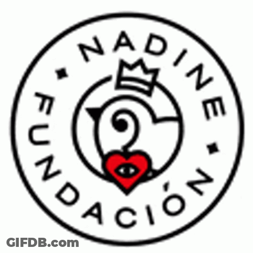 Black And White Logo With Red Heart And Crown GIF