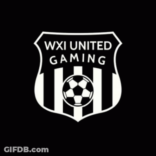 Black And White Logo With Soccer Ball GIF