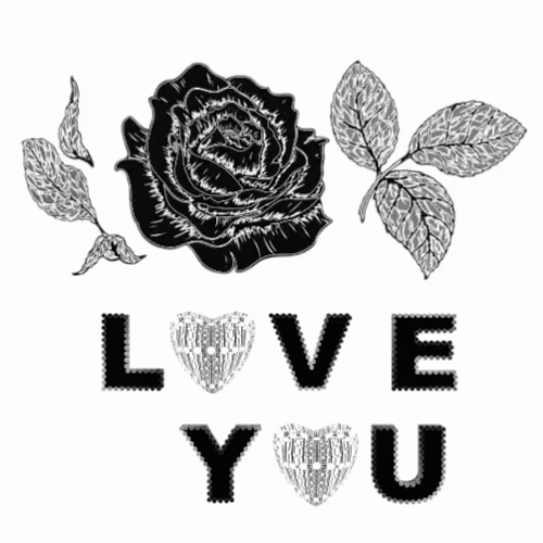 Black And White Love You GIF