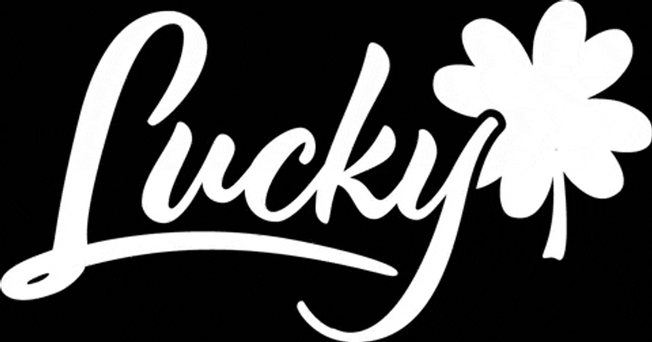 Black And White Lucky Four Leaf Clover GIF