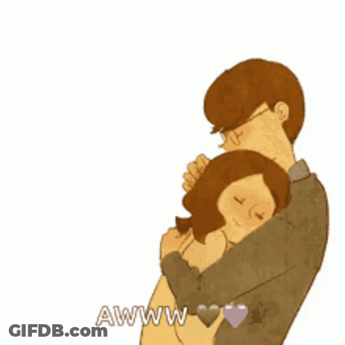 Black And White Man And Woman Hugging My Mahal I Promise To Handle Your Heart GIF