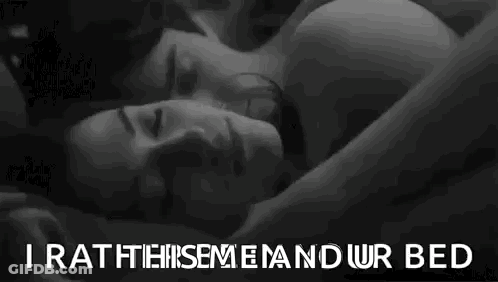 Black And White Man And Woman Sleeping Together GIF