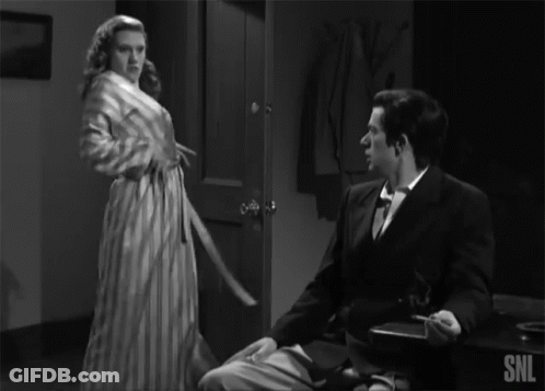 Black And White Man And Woman With SNL GIF