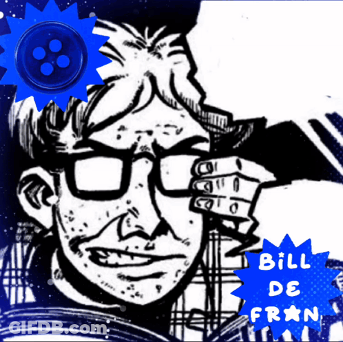 Black And White Man Bill De Fran GIF