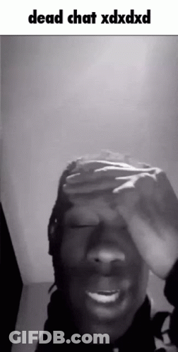 Black And White Man Covering Face Dead Chat Xdxdxd GIF