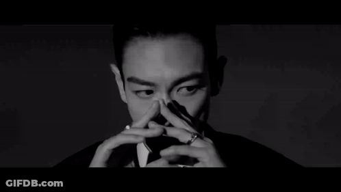 Black And White Man Covering Mouth With Hands GIF