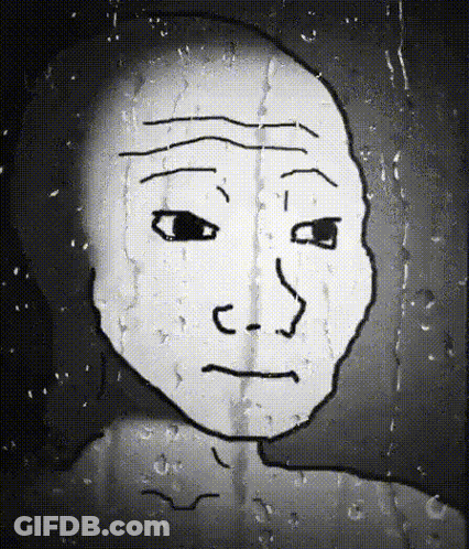 Black And White Man Crying GIF