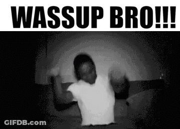 Black And White Man Dancing Wassup Bro GIF