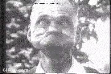 Black And White Man Face GIF