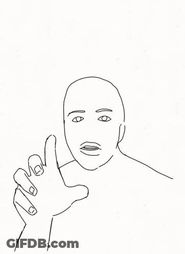 Black And White Man Giving Peace Sign GIF