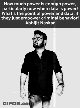 Black And White Man Glasses Quoting Abhijit Naskar GIF