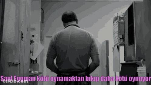 Black And White Man Hallway Saul Eggman GIF
