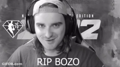 Black And White Man Headphones Rip Bozo GIF