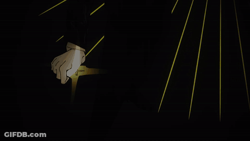 Black And White Man Holding Knife Saying Judgement Time GIF