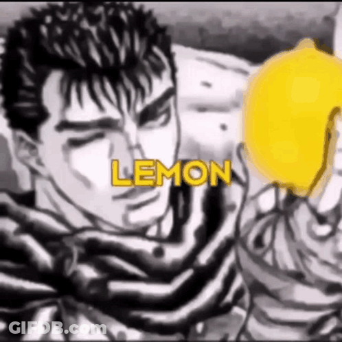 Black And White Man Holding Lemon Saying Lemon GIF