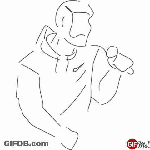 Black And White Man Holding Microphone Saying GIF Me GIF