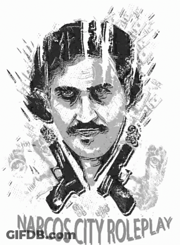 Black And White Man Holding Two Guns Narcos City Roleplay GIF