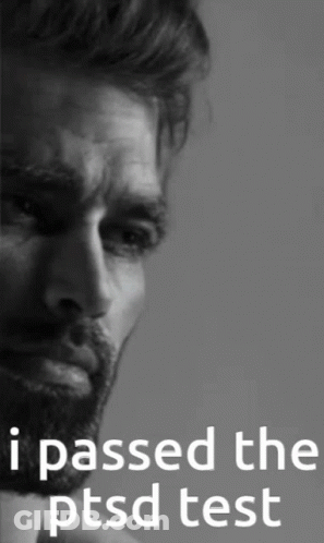 Black And White Man I Passed The PTSD Test GIF