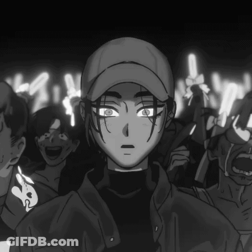 Black And White Man In Baseball Cap GIF