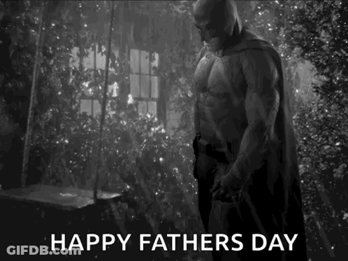 Black And White Man In Cape Happy Fathers Day GIF