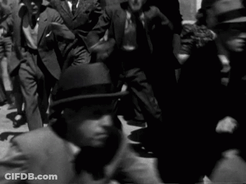 Black And White Man In Fedora GIF