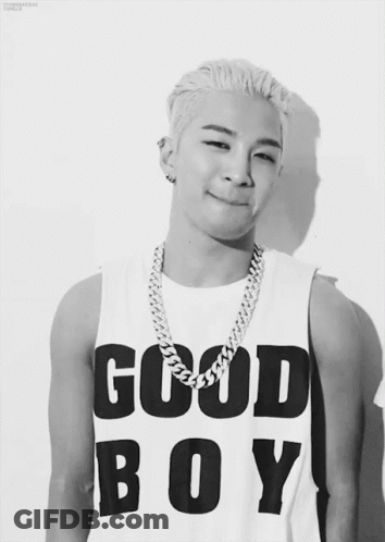Black And White Man In Good Boy Tank Top GIF