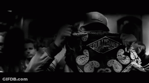 Black And White Man In Guilty Gang Jacket GIF
