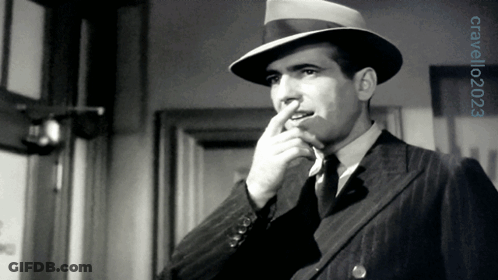 Black And White Man In Hat And Suit By Cristallo1023 GIF