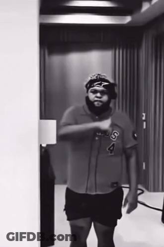 Black And White Man In Jersey Number 4 GIF