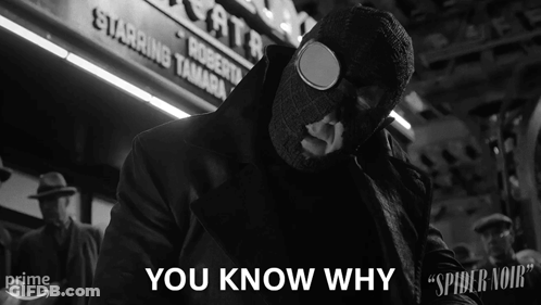 Black And White Man In Mask Saying You Know Why GIF
