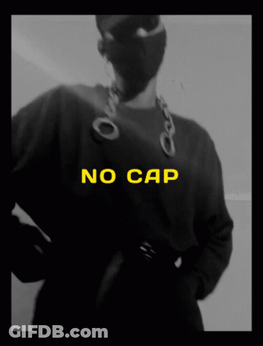 Black And White Man In Mask With Yellow No Cap GIF